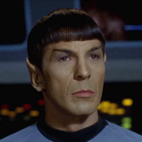 Spock Star Treck Eye Brow Raise GIF