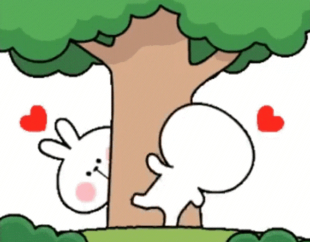 Spoiled Rabbit Cartoon Playing Hide And Seek GIF