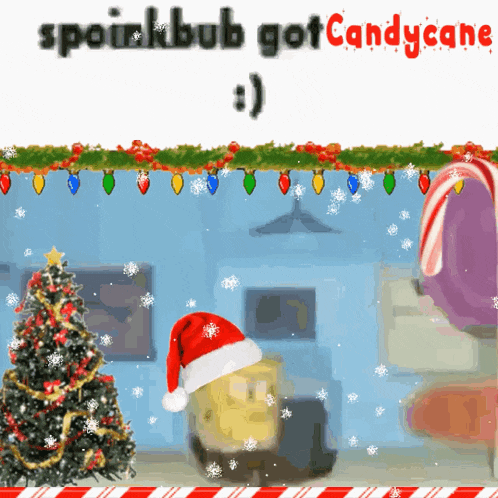 Spoinkbub Got Candycane Spongebob Gif GIF