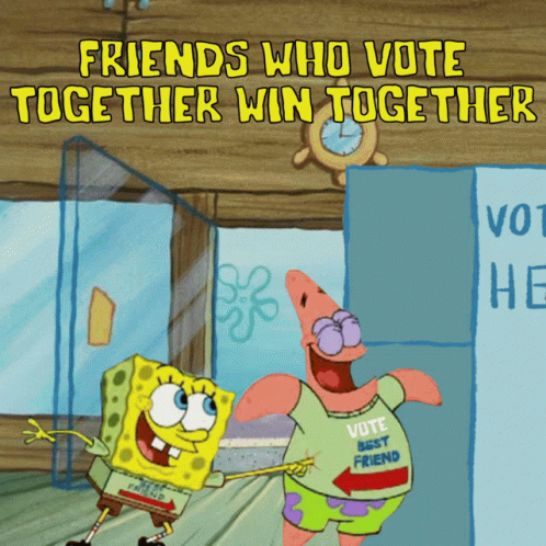 Sponge Bob And Patrick Vote GIF