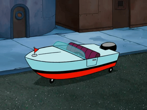 Spongebob 2 Fish Gets Out Skiff GIF