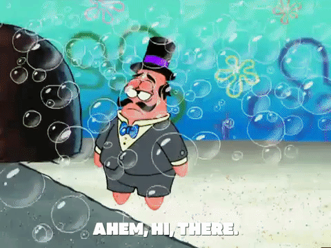 Spongebob Ahem Hi There To Patrick GIF
