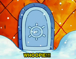 Spongebob And Gary Enjoying Snow Day GIF