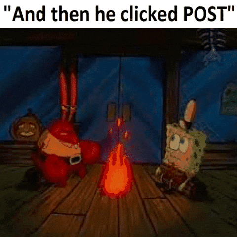 Spongebob and Krabby Patties Around Campfire