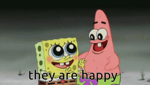 Spongebob And Patrick Are Happy Sunday GIF