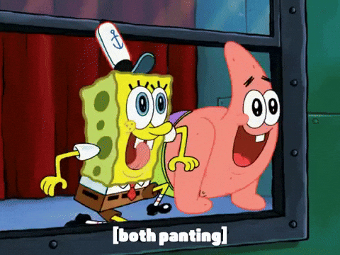 Spongebob And Patrick Excited For Water GIF