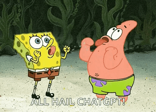 Spongebob And Patrick From Spongebob Squarepants Are Standing Next To Each Other On A Beach . GIF