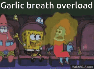 Spongebob And Patrick In Theater Garlic Breath Overload GIF