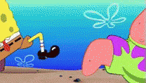 Spongebob And Patrick Knee Slap GIF