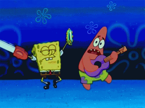 Spongebob And Patrick Making Noise GIF