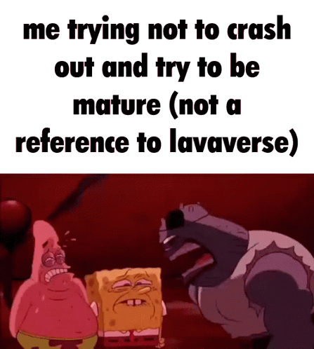 SpongeBob and Patrick Meme Trying Not to Crash