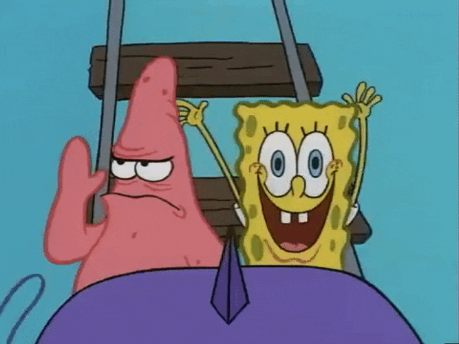 Spongebob And Patrick Rollercoaster GIF