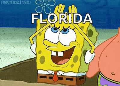 Spongebob and Patrick Standing with Florida