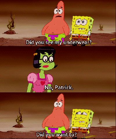 Spongebob And Patrick Stud With Penchant For Bad Joke GIF