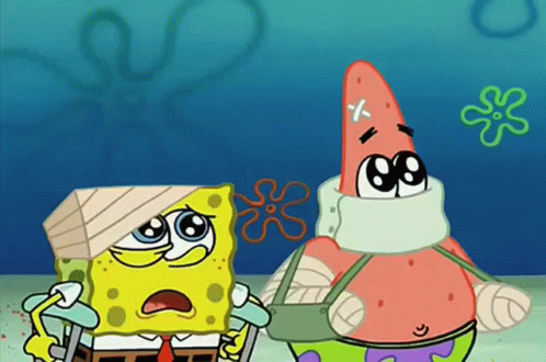 SpongeBob and Patrick with Bandages