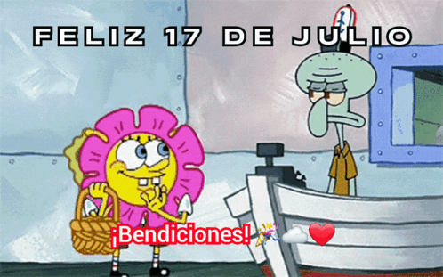 SpongeBob and Squidward Feliz 17 de Julio