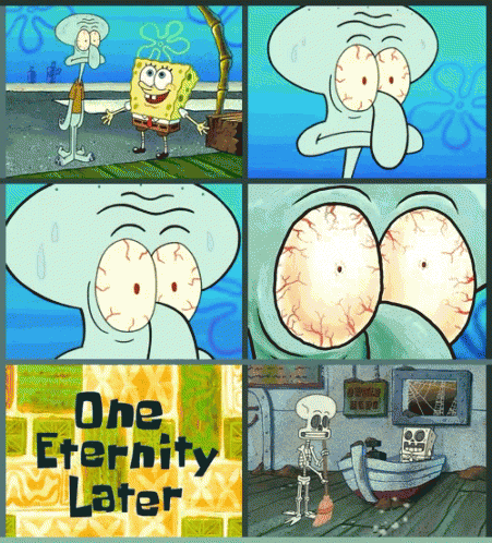 Spongebob And Squidward From Spongebob Squarepants Are Shown In A Collage GIF