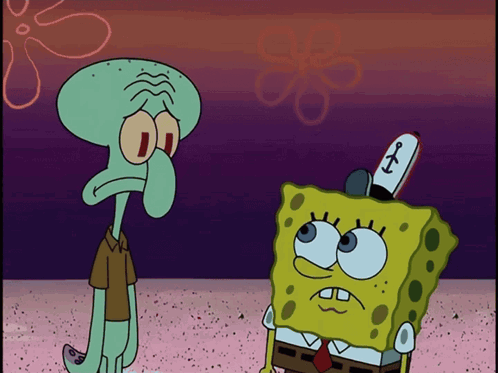 Spongebob And Squidward From The Cartoon Spongebob Squarepants GIF
