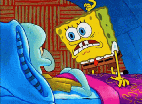 SpongeBob And Squidward In Bed GIF