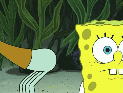SpongeBob and Squidward on Beach
