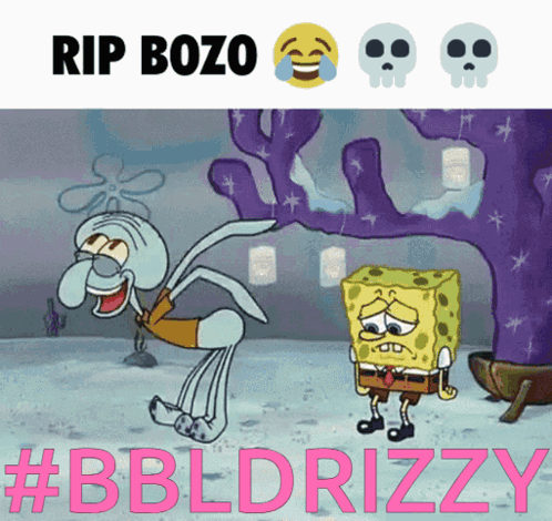 SpongeBob And Squidward Saying Rip Bozo GIF