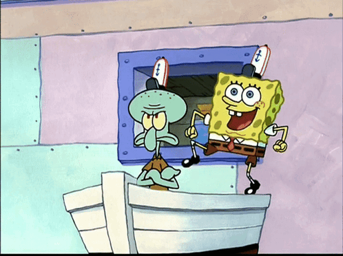 SpongeBob and Squidward Standing