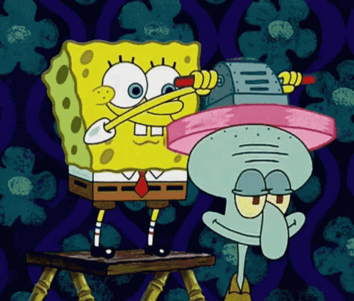 SpongeBob and Squidward Standing