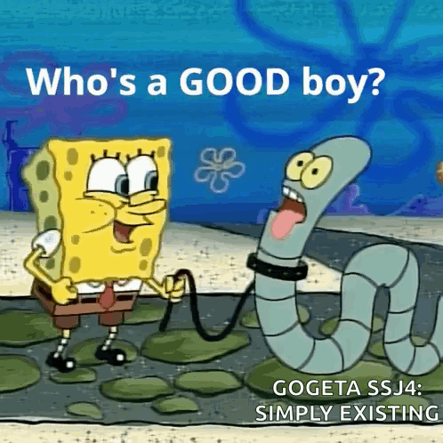 SpongeBob and Worm Who's a Good Boy