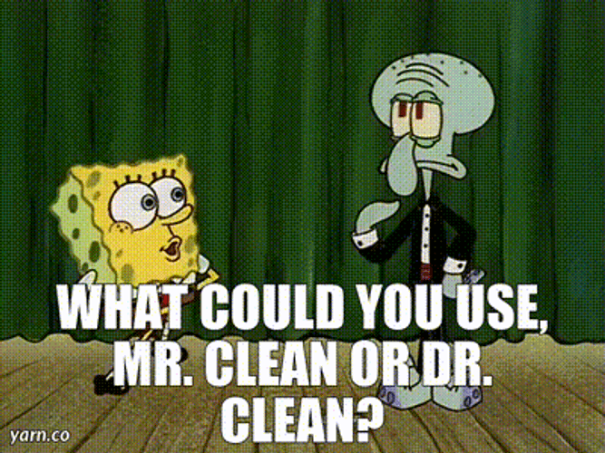 Spongebob Asking To Use Mr Clean GIF