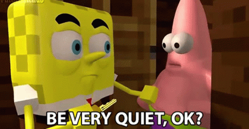 Spongebob Be Very Quiet GIF