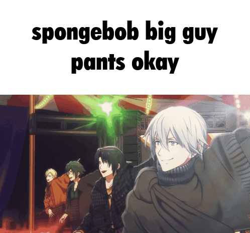 Spongebob Big Guy Pants Okay Is Written On A Picture GIF