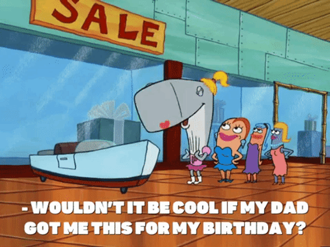 Spongebob Birthday Girl Pearl Krabs Sale GIF