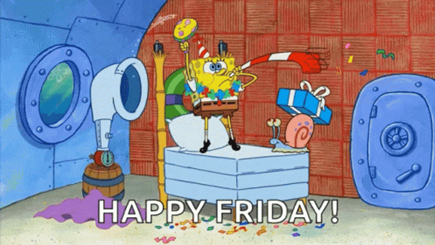 Spongebob Birthday Happy Friday GIF