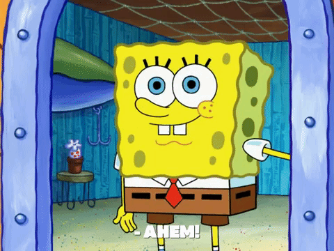 Spongebob Blank Face Ahem GIF