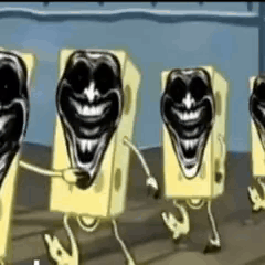 SpongeBob Characters With Black Faces Dancing GIF