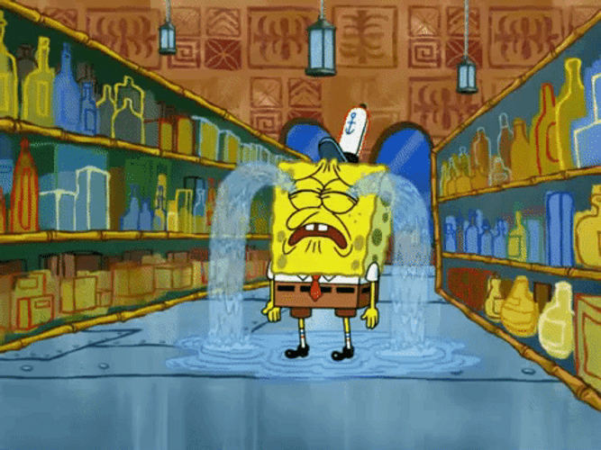 Spongebob Crying At The Store GIF
