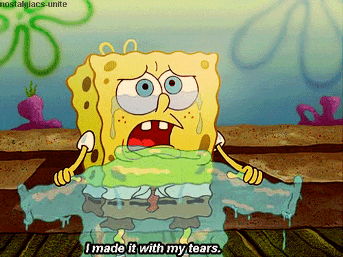 Spongebob Crying Blanket Of Tears GIF