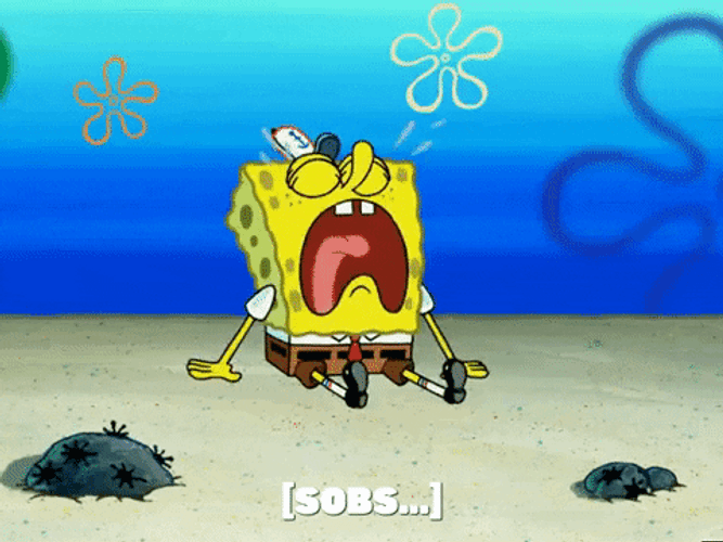 Spongebob Crying So Hard GIF
