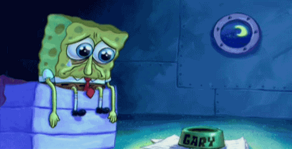 Spongebob Crying Waiting For Gary GIF