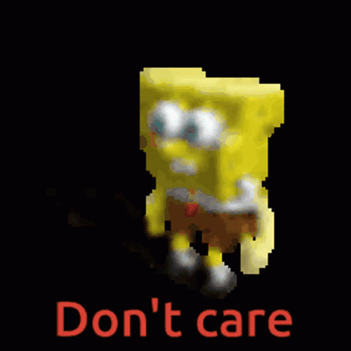 Spongebob Dancing Dont Care GIF