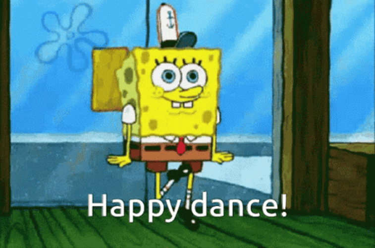 Spongebob Dancing The Happy Dance GIF