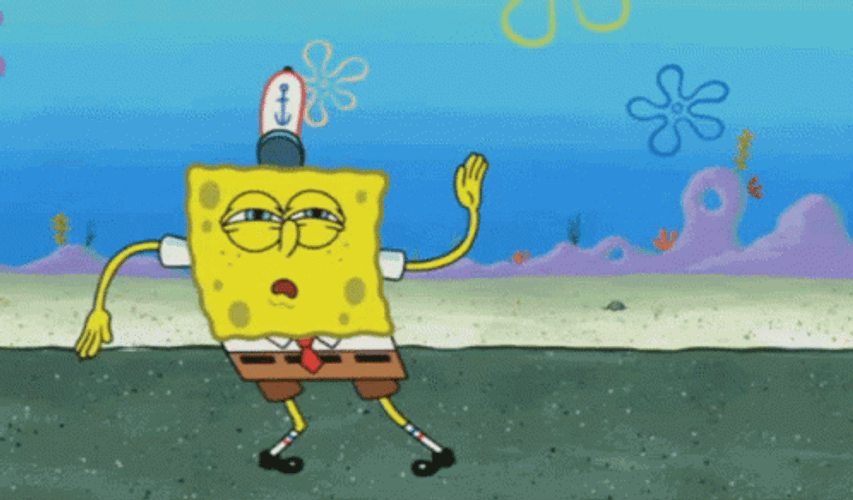 Spongebob Dancing Wave Moves GIF