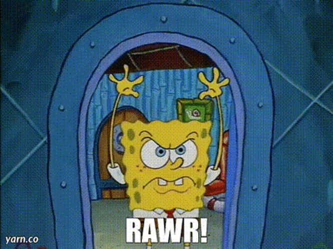 Spongebob Doing Awkward Rawr GIF