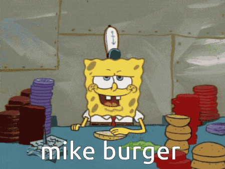 SpongeBob Eating Hamburger