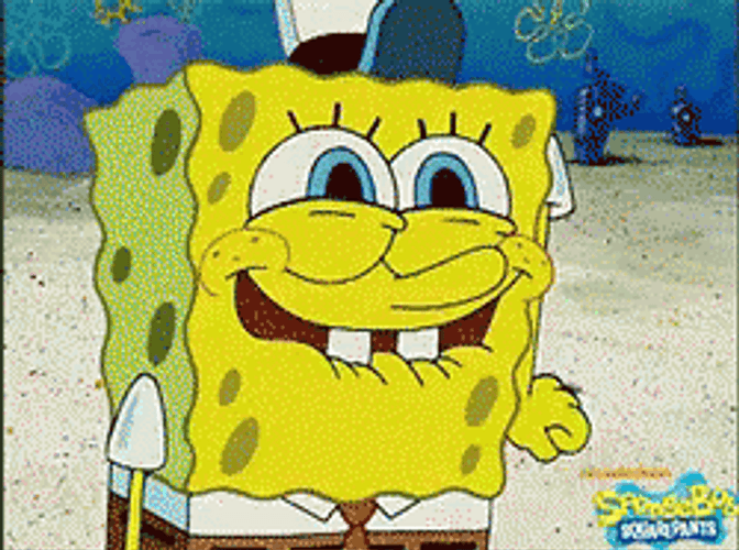 SpongeBob Face Of Excitement GIF