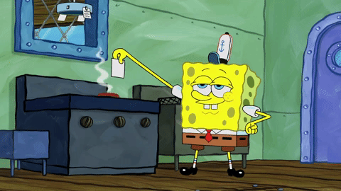 Spongebob Fire Burn Paper GIF
