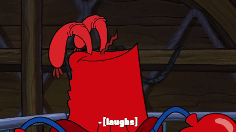 Spongebob Fire Laughing Mr Krabs GIF
