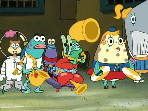 Spongebob Friends Singing Band GIF