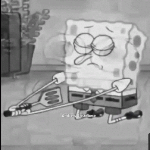 Spongebob Got Stab By Spatula GIF