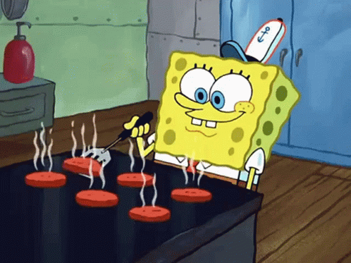 Spongebob Grilling Pattie GIF